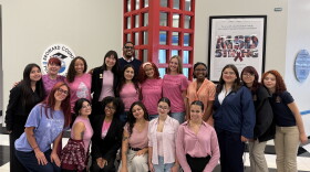 Students and organization leaders at the Broward County School Board meeting on Tuesday Oct. 13, 2026.