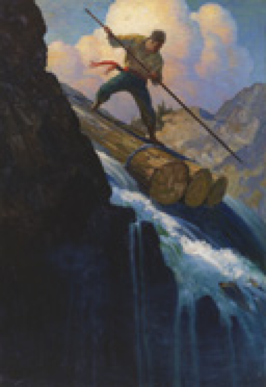 N.C. Wyeth, Octave Plunged, 1920; oil on canvas, 36 x 25 inches; Courtesy of Adelson Galleries and Frank E. Fowler