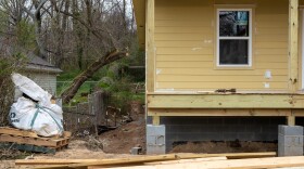 A house in Asheville under construction through the Renew NC program.
