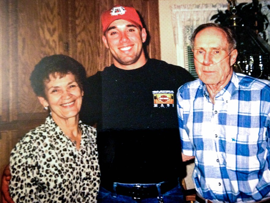 Ron Riveira with his grandparents — his stepfather's parents -- Edward and Rosemarie Feuerbach.