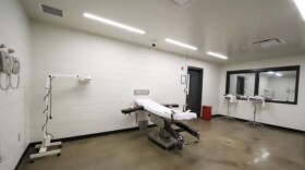 Inside the death chamber at the Indiana State Prison in Michigan City.