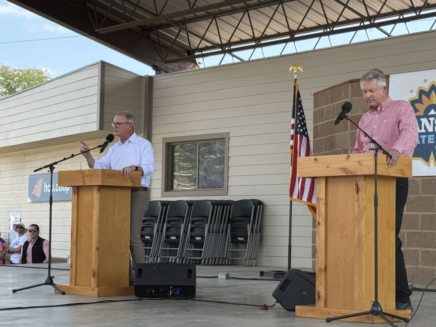 Democratic senate candidate Adam Hamilton delivers his closing statement for why Kansans should elect him over incumbent Republican Roger Marshall