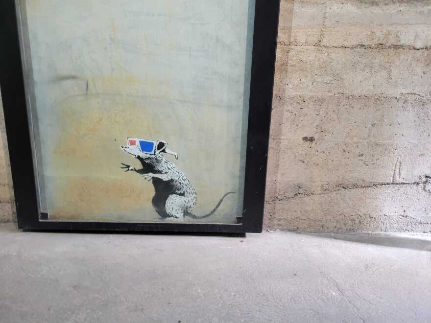 Banksy art around Park City from when the artist visited the town in 2010.