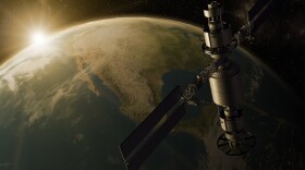 View Of Satellite In Space.