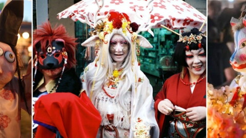 Costumed spirits gathered and ready to "cause pandemonium" for Night of the Yokai in Japan