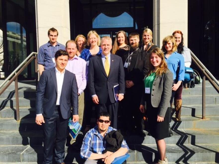 Alaska fishermen meet with Sen. Dan Sullivan during a stop in Washington D.C. while touring the East Coast with the Alaska Marine Conservation Council in March. (Photo courtesy of AMCC)