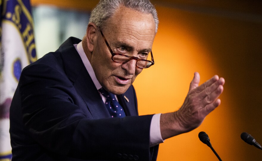 Senate Minority Leader Chuck Schumer, D-N.Y., faulted Republicans over their pandemic relief proposal because he said it came too late and was too stingy. Tough negotiations lie ahead.