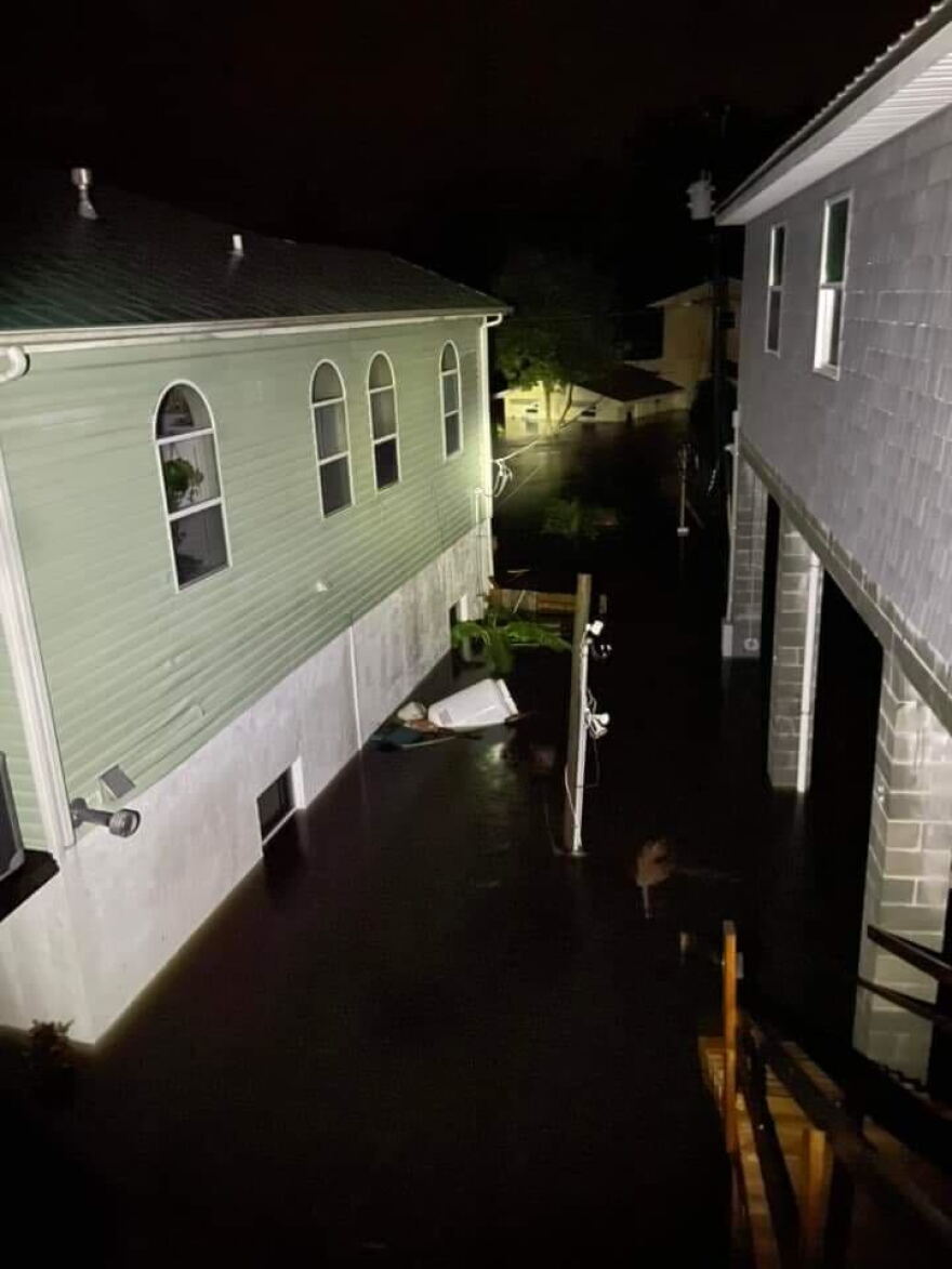 Flooding post-Hurricane Helene in a Weeki Wachee Gardens neighborhood.
