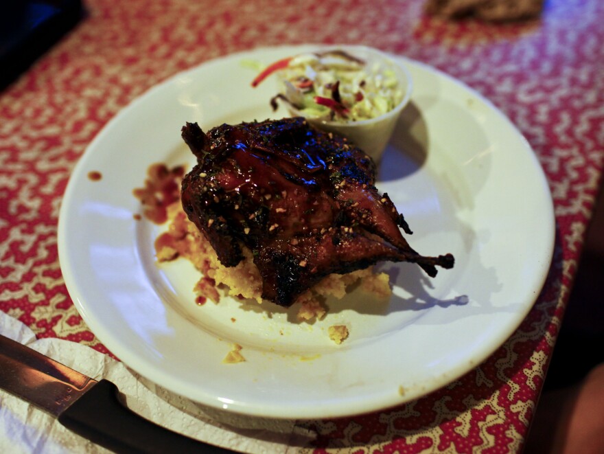 A smoked fruit bat at Hot Rod's.