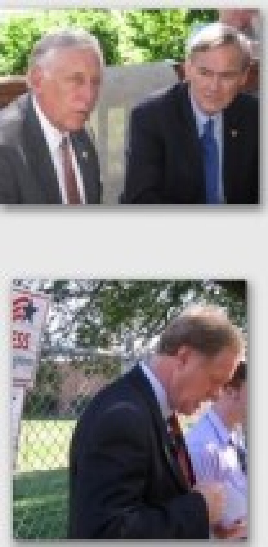 TOP, L to R. U.S. Representatives Steny Hoyer ( D, Md), Dennis Moore (D, Ks) Bottom, Nick Jordan(R, Ks. Senate)