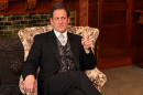 Ian Greenlaw as Dr. Wallace Westfeldt in the Old Town Playhouse production of "Dracula: A Comedy of Terrors"