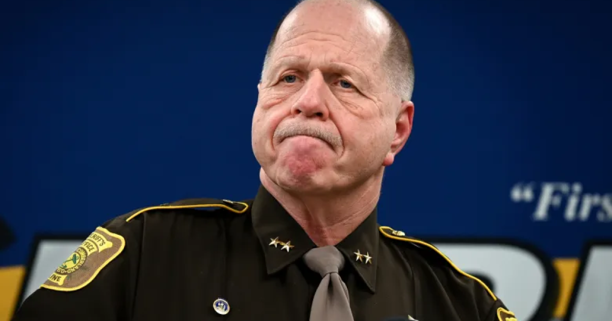 Cumberland County Sheriff Kevin Joyce speaks at a press conference at the Cumberland County Sheriff's Office on Thursday following the detention by ICE of one of his office’s corrections officer recruits.