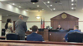 Ahmad Tate (far left), 24, being sentenced to a minimum of 59 months in New Hanover County Superior Court for the shooting death of 19-year-old Quashawn Pearsall in 2021.