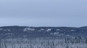 Homes dot a hillside near Fairbanks, Alaska, Dec. 2, 2025.