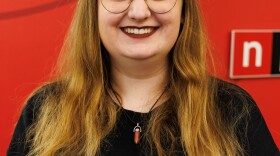 Lorelai Thompson at the WGLT studio.