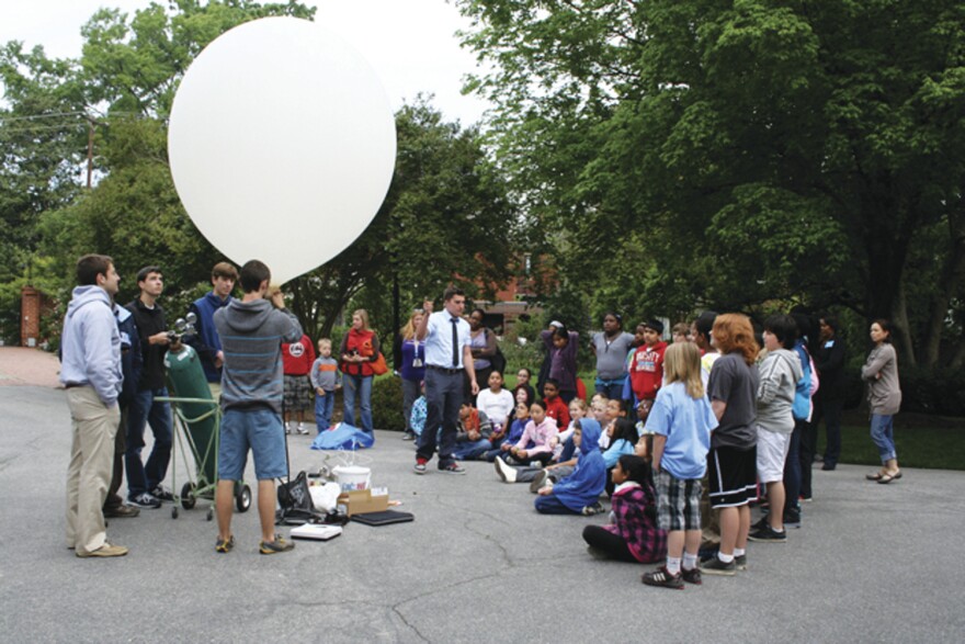 At the NC Science Festival last year, families gathered to learn about a weather balloon.