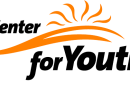 The Center for Youth logo with black text and an orange design