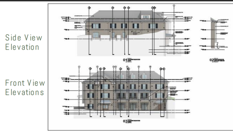 Drawing of a proposed house for U-M Kappa Delta sorority.