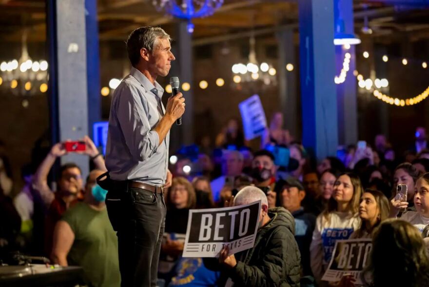 Beto O’Rourke delivers his concession speech after being defeated by incumbent Greg Abbott in the race for Texas governor on Tuesday, Nov. 8, 2022, in El Paso.