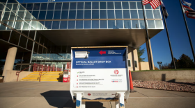 The ballot box at the Arapahoe County Administration Building in Littleton is open for the November 2025 election. Oct. 25, 2025.