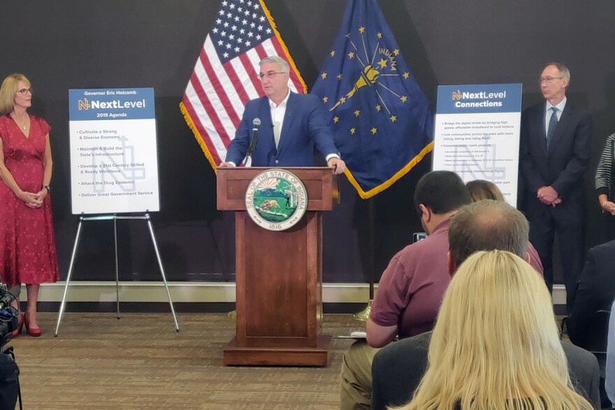 Gov. Holcomb made the investment announcement Tuesday in Martinsville.