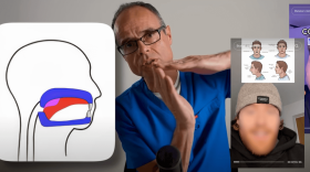 El mewing consiste en repetir una serie de ejercicios, como masticar con la lengua presionando el paladar o dormir con una cinta colocada en la boca.