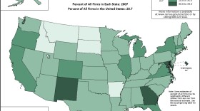 Women owned business Census Bureau map