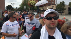  Trump fan David Johnston of Maple Valley got to Donald Trump's Everett rally at 2 a.m. He said he arrived that early in hopes of getting his hat signed.