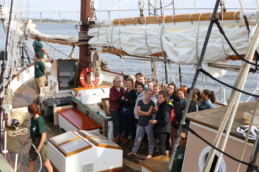 Ashley Hall students retrun from week long voyage sailing a tall ship