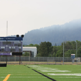 An empty South Eugene Football field