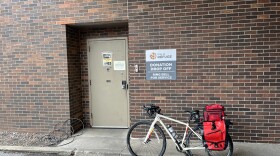 A bike waits outside the City of Refuge donation drop off before the No Drive Supply Drive on Saturday, April 4, 2026. The event was run by Local Motion and the City of Refuge.