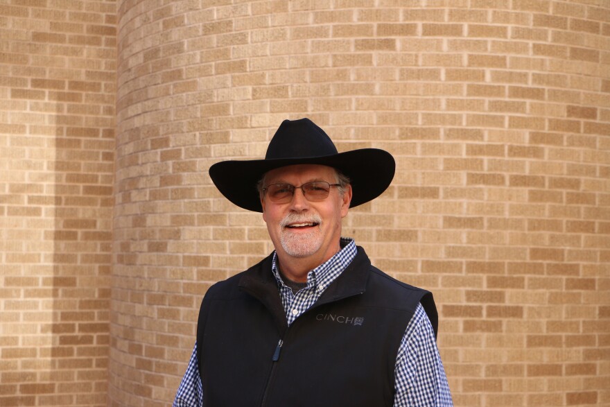 James Barbee poses for a photo outside of KACU Station at Abilene Christian University. Photo by Shaylah Conley.