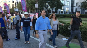 Sen. Marco Rubio attended a Hispanic street festival in Orlando, and was greeted by a chorus of boos.
