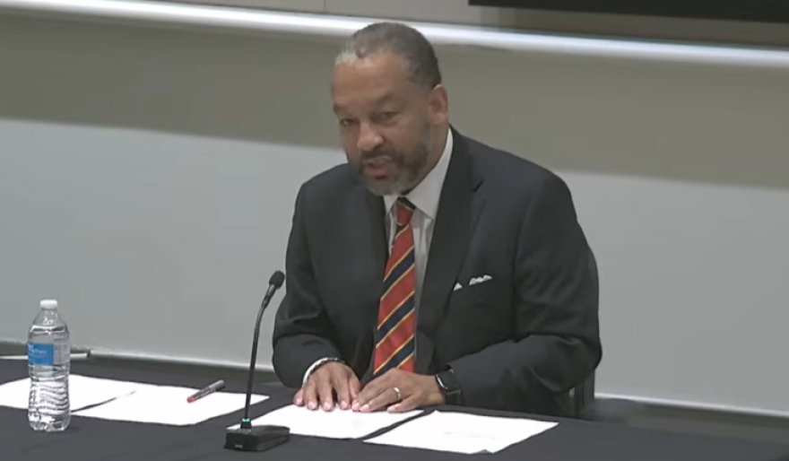 Attorney Rob Harrington during his City Council interview last week.