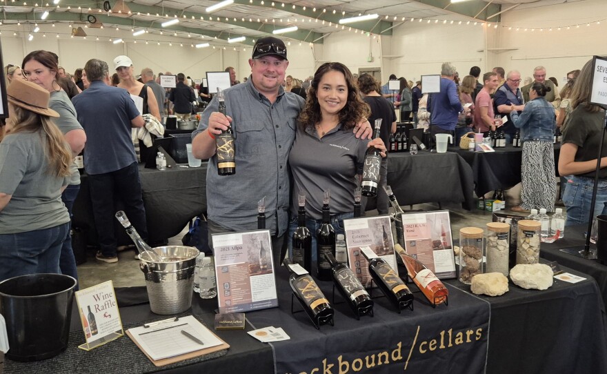 Colby and Fio Derodeff, winemakers and owners of Rockbound Cellars.