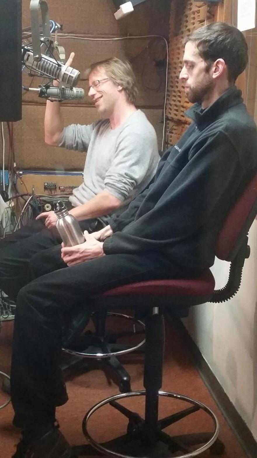 Eckart Preu & Kyle Wilbert in the KPBX studio