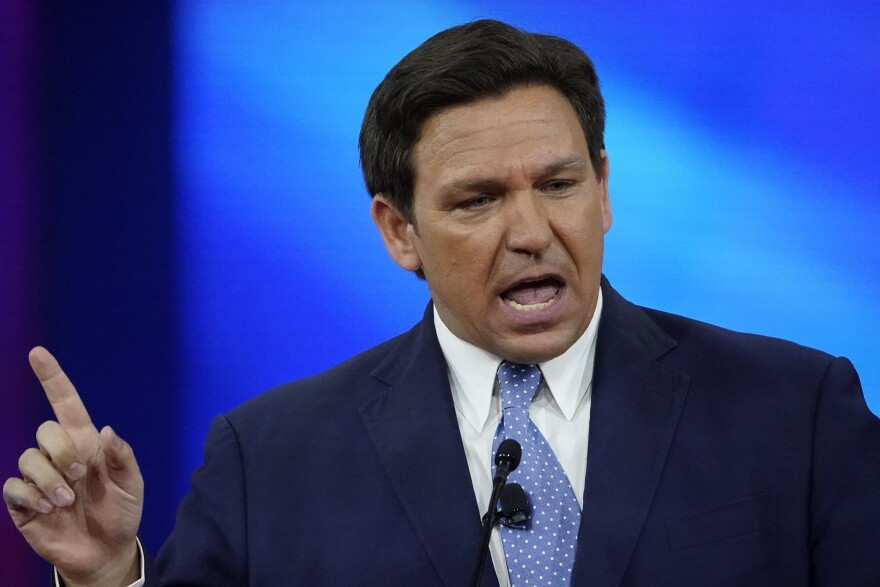 Gov. Ron DeSantis speaks at the Conservative Political Action Conference (CPAC) Feb. 24, 2022, in Orlando, FL.