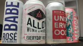 Canned wine Julie and Gina tried in preperation for this episode. 