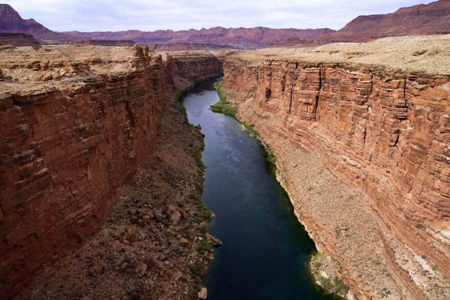 The Colorado River in the upper River Basin is seen, May 29, 2021, in Lees Ferry, Arizona. (Ross D. Franklin/AP)