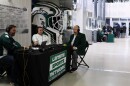 Scott Moore breaks down the Michigan State–Michigan rivalry on the Spartan Media Network’s pregame show ahead of their matchup on Friday, Dec. 5, 2025, at Munn Ice Arena in East Lansing, Mich.