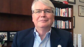 Bloomington Mayor John Hamilton during Tuesday's Zoom call.