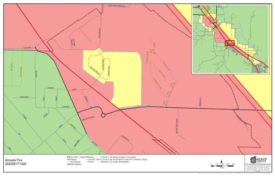 An area just reopened to residents in Talent after the Almeda Fire.