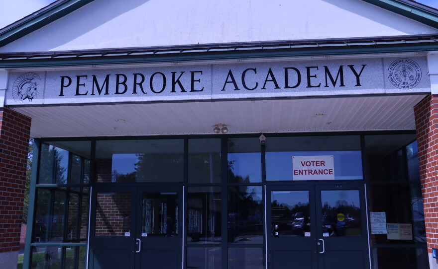 Entrance to Pembroke Academy polling place on September 8, 2026