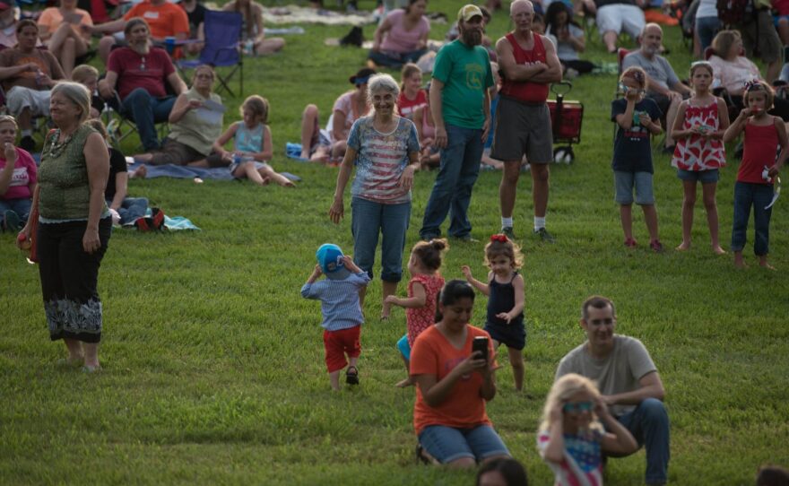 There was much dancing in the field to the bands. (Photo by Steve Johnson/WUFT News)
