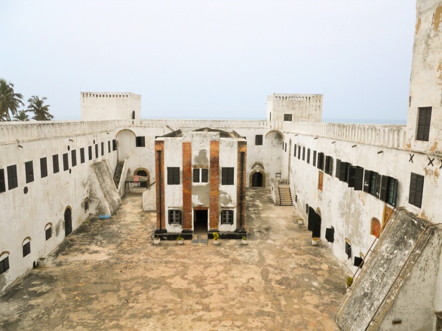 This small building is the chapel at the slave castle at Elmina in Ghana.