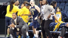 The Texas A&M University-Commerce women's basketball team earned an upset victory over favored Cameron University, 80-65, in Allen on March 5.