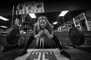 Teresa Troiani deadlifts in the Rocky's Boxing Gym of Berwick. She lifted the 733 pound Dinnie stones in Scotland and is planning her next stone lift in Iceland.