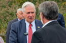 Republican gubernatorial candidate Bruce Blakeman meets with Chili Town Supervisor David Dunning.