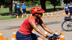 Cincinnati Fire Department paramedics train with Cincinnati Police bike cops as they prepare to launch the new EMS Mountain Bike unit.