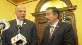 Senate President Steve Sweeney and Assembly Speaker Vinnie Prieto